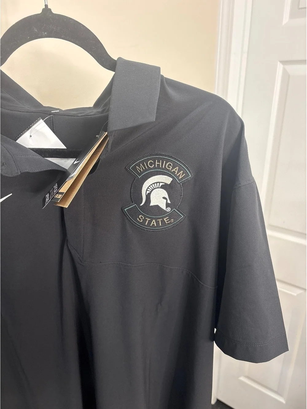 Nike Michigan State Spartans Black Polo Golf Shirt XXL